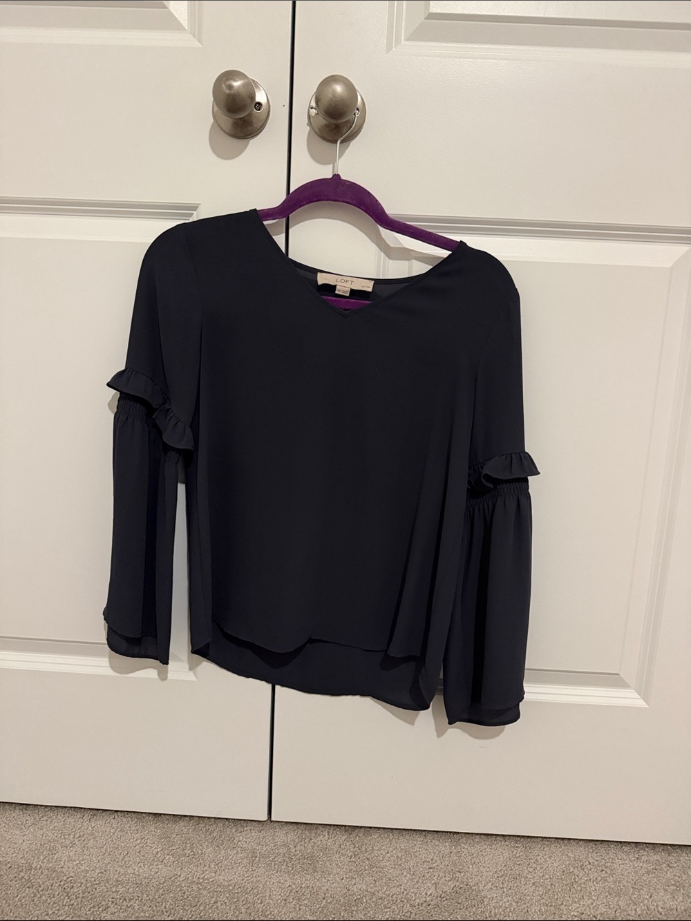LOFT Blouse with Ruffle Sleeve Detail